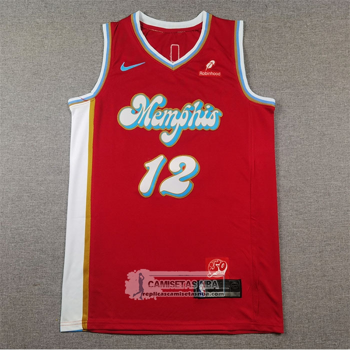 Camiseta Memphis Grizzlies Ja Morant NO 12 Ciudad 2024-25 Rojo